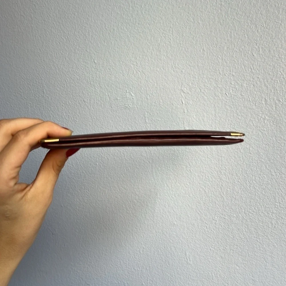 Cartier Burgundy Leather Bifold Wallet